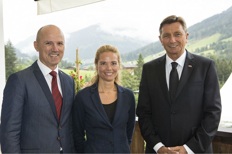 Urška Starc-Peceny and Tomi Ilijaš with president Borut Pahor