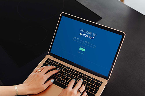 Laptop showing the SUPOP automated assessment tool