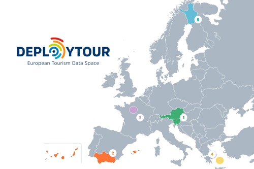 European map with highlighted countries- Austria, Slovenia, parts of Greece, France,